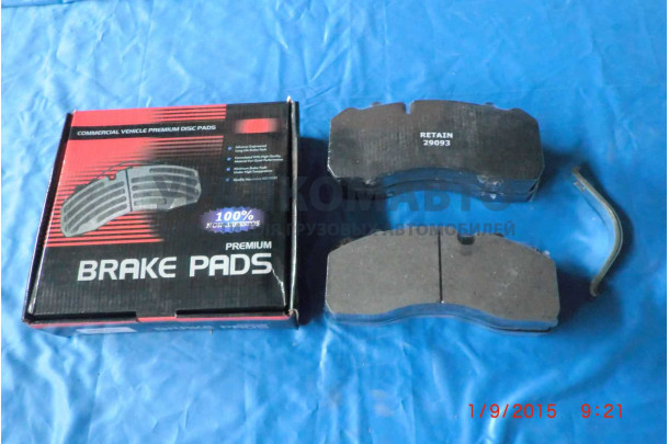 Комплект дисковых колодок 211x93x30; Knorr SB/SN6, SB3745 => 04/2003 (комплект 4шт.) Retain