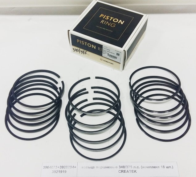 Кольца поршневые (комплект 18 шт) 340,375 л.с. ISLе CREATEK